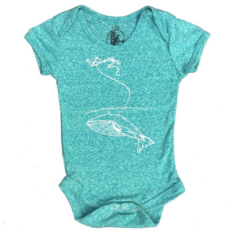 Cerf-volant Vêtements en Coton Organique Bébé T-shirt Wonder Baleine